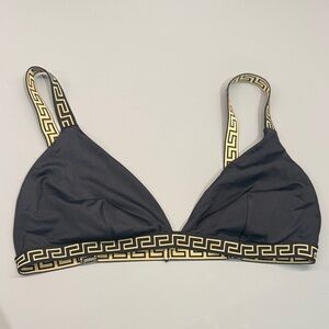 Versace Black and Gold Bikini Top